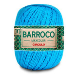 Barbante Barroco Maxcolor 6 Fios 400gr Linha Crochê Colorida Cor Turquesa