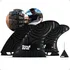 Barbatana Média Se1 Soul Fins Preto Futures Fit Preto 3 Peças