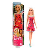 Barbie Boneca Fashion Vestido Vermelho T7439 Novo