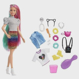 Barbie Cabelo Colorido Raspado