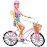 Barbie Com Bicicleta Ftv96