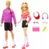 Barbie E Ken Loiro Com Patins Fone De Ouvido E Óculos Mattel