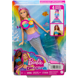 Barbie Fantasia Boneca Sereia Luzes E Brilhos Mattel