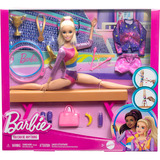 Barbie Loira Profissões Conjunto De Ginasta Hrg52 Mattel