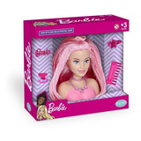 Barbie Mini Busto Styling Head Special Hair Rosa - Pupee
