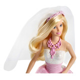 Barbie Noiva Vestido Rosa