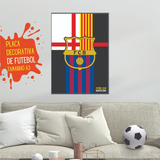 Barcelona - Escudo 1 - Placa Decorativa Futebol Mdf 