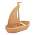 Barco Barquinho De Madeira Resistente Decorativo Brinquedo