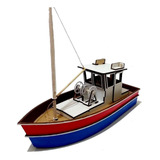 Barquinho De Pesca Para Montar 33 Cm Kit Cortado A Laser