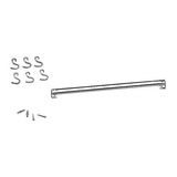 Barra Aço Inox Com 6 Ganchos 40cm   Top Pratic