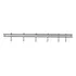 Barra Aço Inox P  Utensílios De Cozinha Com 6 Ganchos   50cm