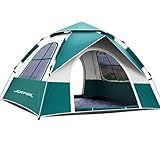 Barraca Camping Autoamatica Impermeavel 3-4 Pessoas 210 * 200 * 130cm, Praia Acampamento Duas Portas E Duas Janelas, Ventilação De Quatro Lados (verde)