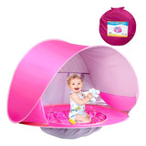 Barraca De Praia Piscina Infantil Com E Proteção Uv Mc10006 Cor Rosa