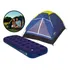 Barraca Iglu Camping 2 Pessoas + Colchão De Ar Solteiro Mor Cor Barraca Azul / Colchão Azul