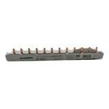 Barramento Din Pente Bifásico 12 Pinos 80a Alumbra 21cm Cor Branco