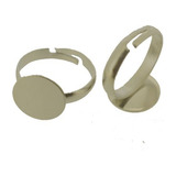 Base Anel Colagem Níquel (regulável) 4x12 Mm (50 Peças) Mt60