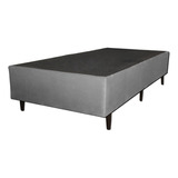 Base Cama Caixa Box Solteiro Suede Aveludado Resistente 90cm
