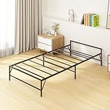 Base De Cama Reclinável Completa De Metal De 31,5 Cm, Estrutura De Cama Para Serviço Pesado, Espaço De Armazenamento Extra, Tamanho Durável Para Quartos, Quartos De Hóspedes E Quartos De Aluguel