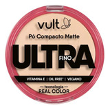 Base De Maquiagem Em Pó Compacto Vult Pó Compacto Matte Ultrafino Vult Tom V420 9g