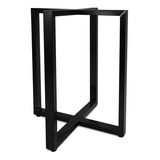 Base De Mesa Genus Móveis Bolton Tampos Pedra Vidro Madeira De 1m Prata Cor Preto