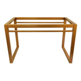 Base De Mesa Tampos Madeira Pedra Vidro Até 1 20x0 80m Nyon Cor Dourado