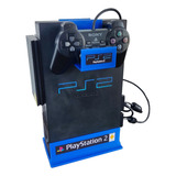 Base Ps2 Fat Suporte Vertical 2 Controle Playstation 2 Play