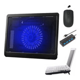 Base Suporte Com Cooler, Hub 4 E Mouse Para Notebook Acer