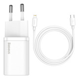 Baseus Super Si Com Cabo P  iPhone Tipo c  usb c  Branco