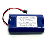 Bat. 7,4v 2200mah 2x 18650 Com Conector 001525