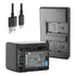 Bat.eria Bp-727 + Carreg Duplo Para Canon Vixia Hf R300 R32
