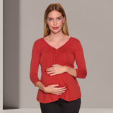 Bata Blusa Gestante Gravida