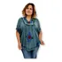 Bata Indiana Feminina Poncho Bordado Colorido Plus Size 001