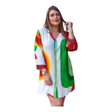 Bata Indiana Feminina Viscose Saida Praia Casual Boho Chic