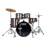 Bateria Acústica Tagima Nagano Onix Skinny 20 Completa C ba Cor Deep Silver