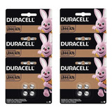 Bateria Duracell Lr44 1.5v Botão 6 Cartelas C/4 Unidades