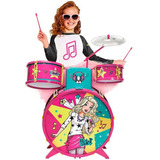 Bateria Infantil Fabulosa Com Banquinho - Barbie - Fun Divi