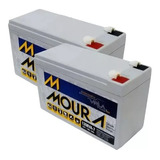 Bateria Nobreak Selada Agm Moura 7ah 12v Lanterna 2 Unidades