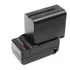 Bateria Np F970 Iluminador Led 7200mah + Carregador Np F970