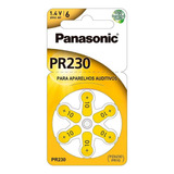 Bateria Para Aparelho Para Audição Pr230br Com 06 Panasonic