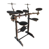 Bateria Praticável Profissional 9 Pads P  Treino Estudo Mdf