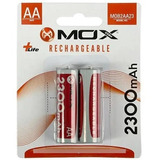Bateria Recarregável Aa 2300mah Mox Mob2aa23