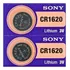 Bateria Sony Cr1620 3v Lithium   Cartela Com 2 Unidades