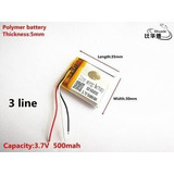 Bateria Telefone Sem Fio 3 7 V 500 Mah Nova 3 Fios