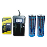 Baterias 18650 2 Unidades +carregador Duplo 3,7/4,2v 8800mah