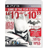 Batman Arkham City Goty Edition Edição Jogo Do Ano - Ps3