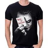 Batman Camiseta Masculina Joker Why So Serious, Preto, M