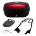 Baú 45 Litros Para Moto + Base + Bagageiro Suporte Grade