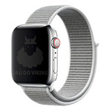 Baú Do Viking Pulseira Nylon Loop Branco-madrepérola Compatível Com Apple Watch 38/40/41/42mm