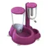 Bebedouro E Comedouro Luxo Rosa Anti formiga   Mma Pet