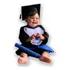 Beca De Formatura Para Bebê Completa   Preto Com Azul